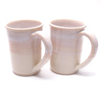 Pair of Pink and White Large Mugs
