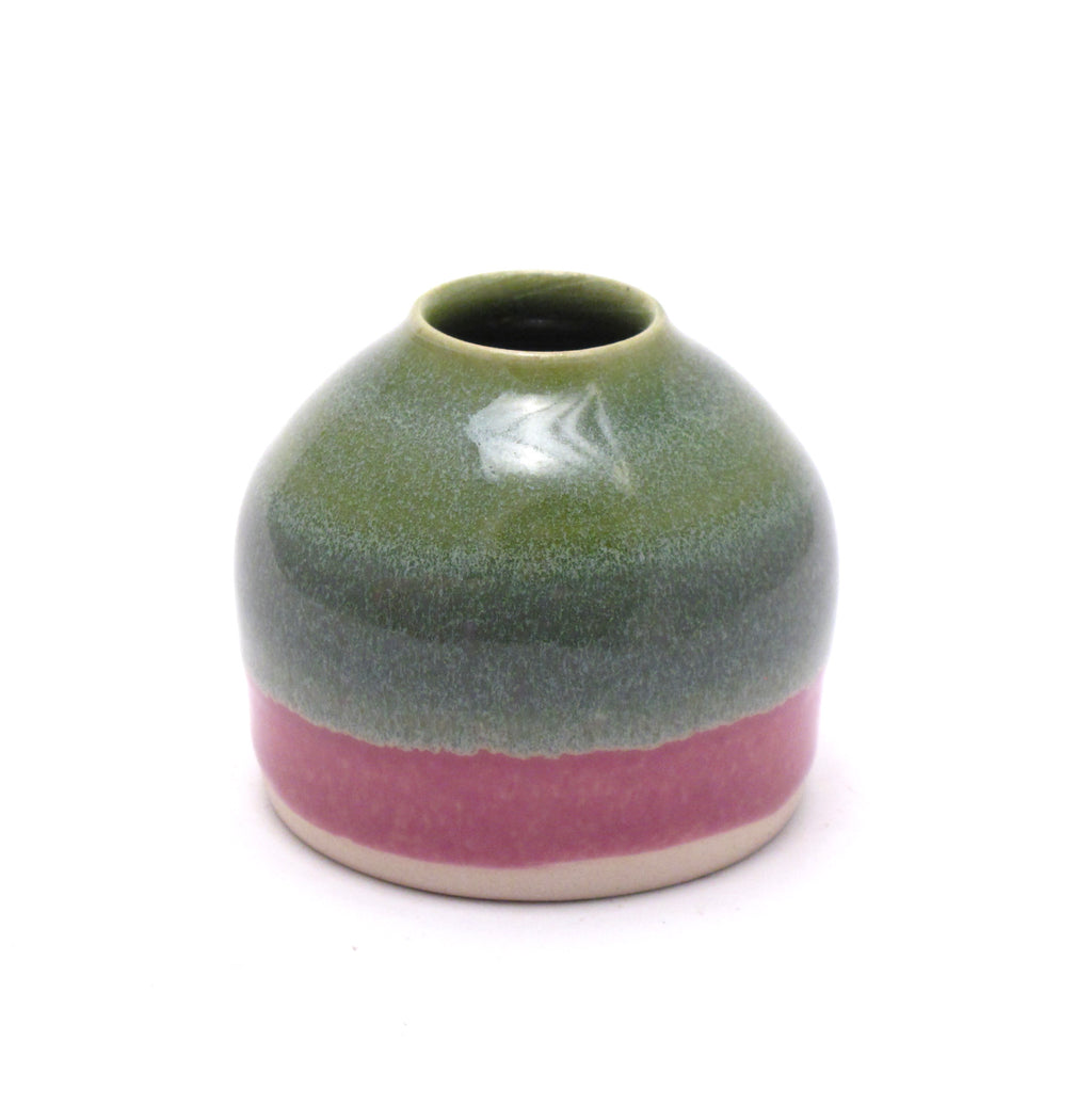 Green and Lilac Ikebana Vase