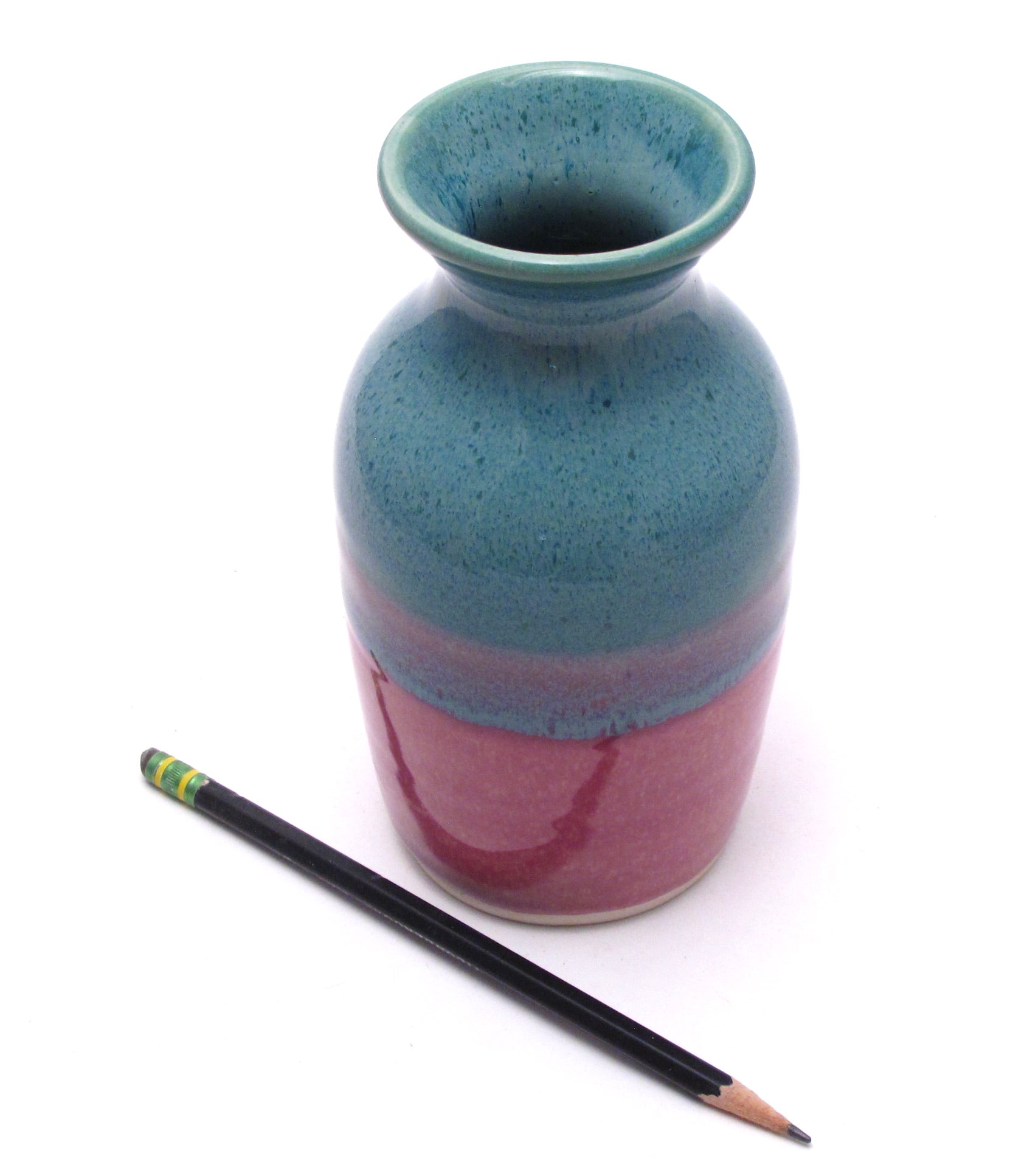 Teal and Lilac Vase