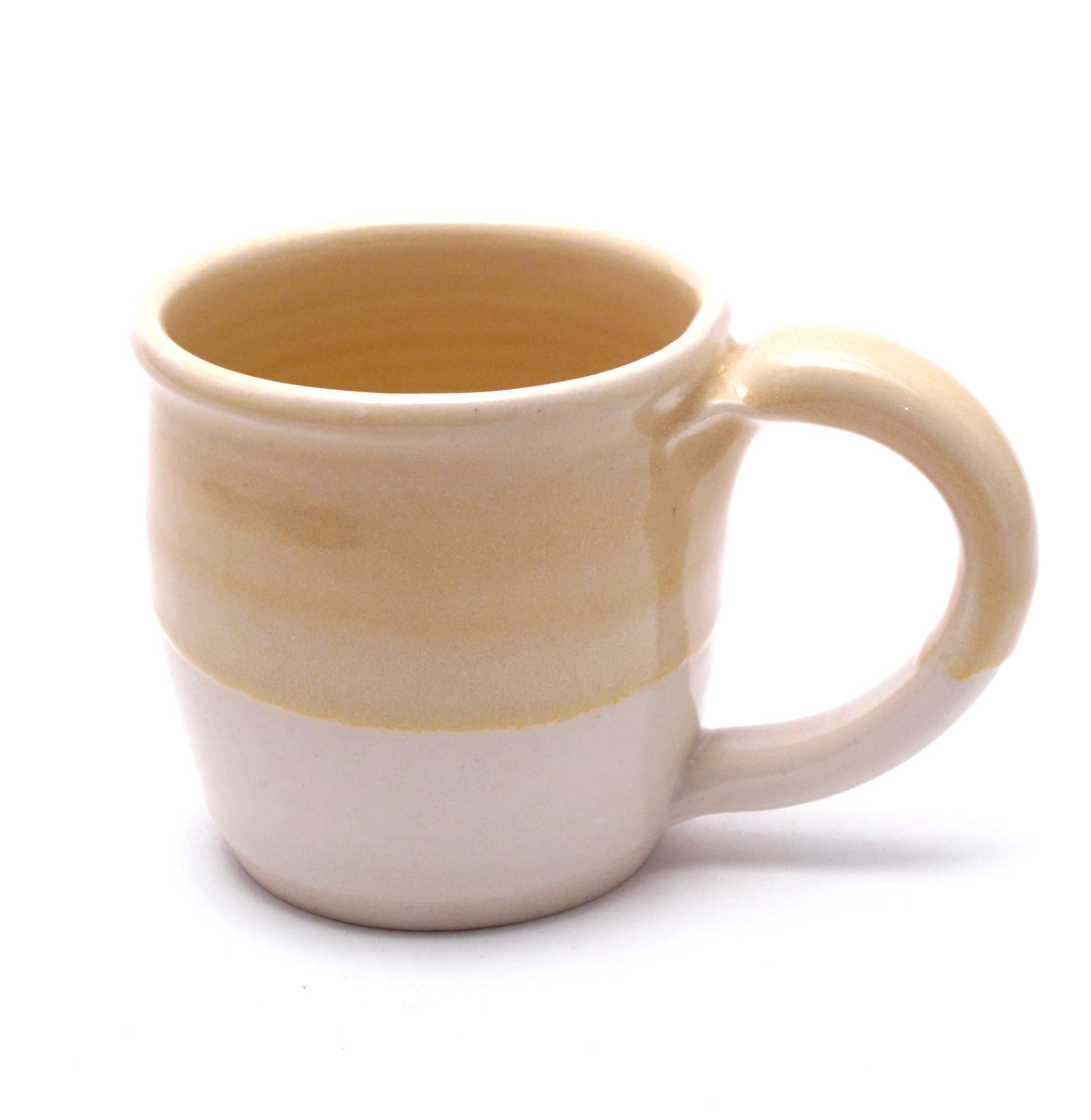 Yellow and White Mug