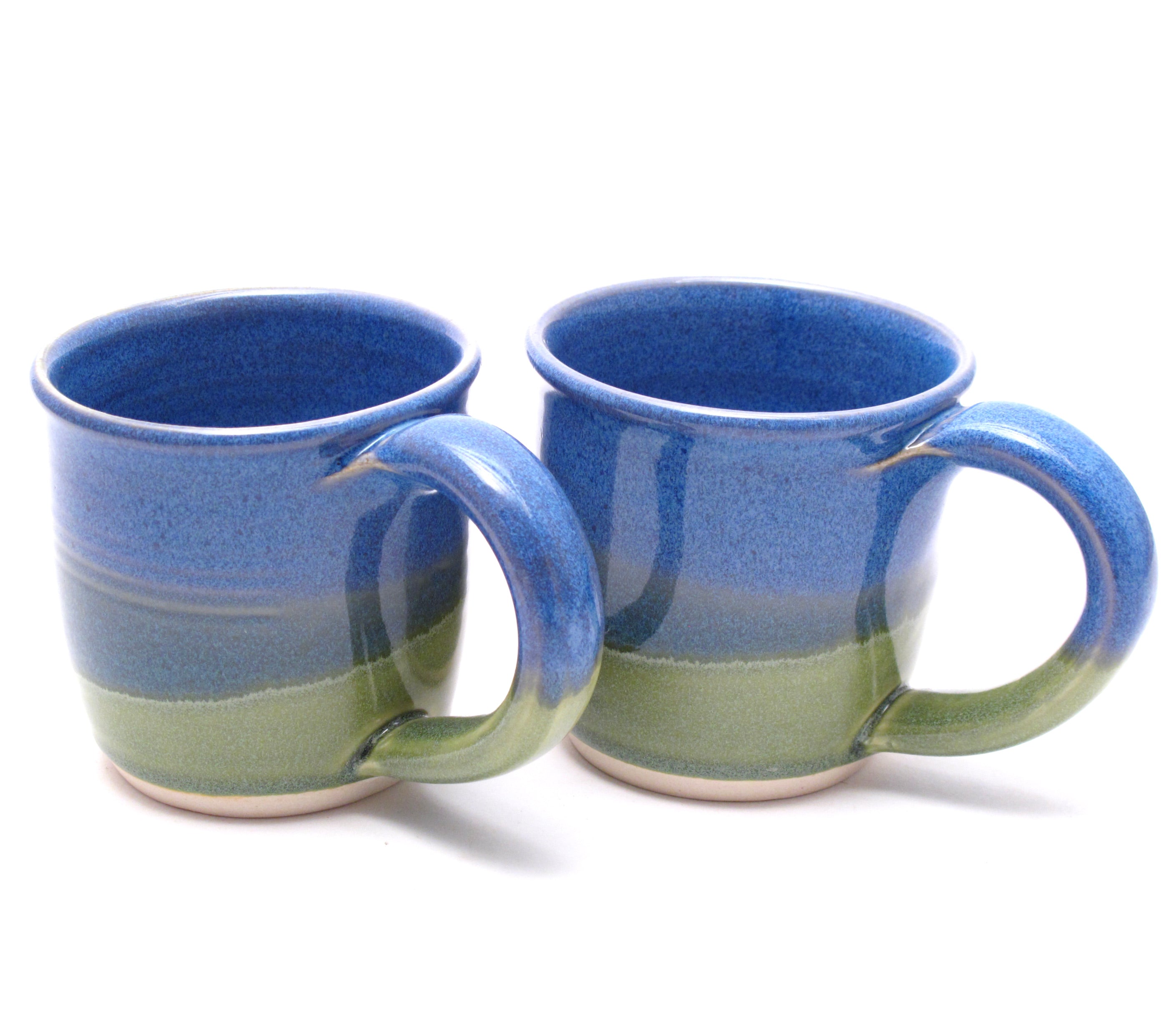 Pair of Blue and Green Mugs