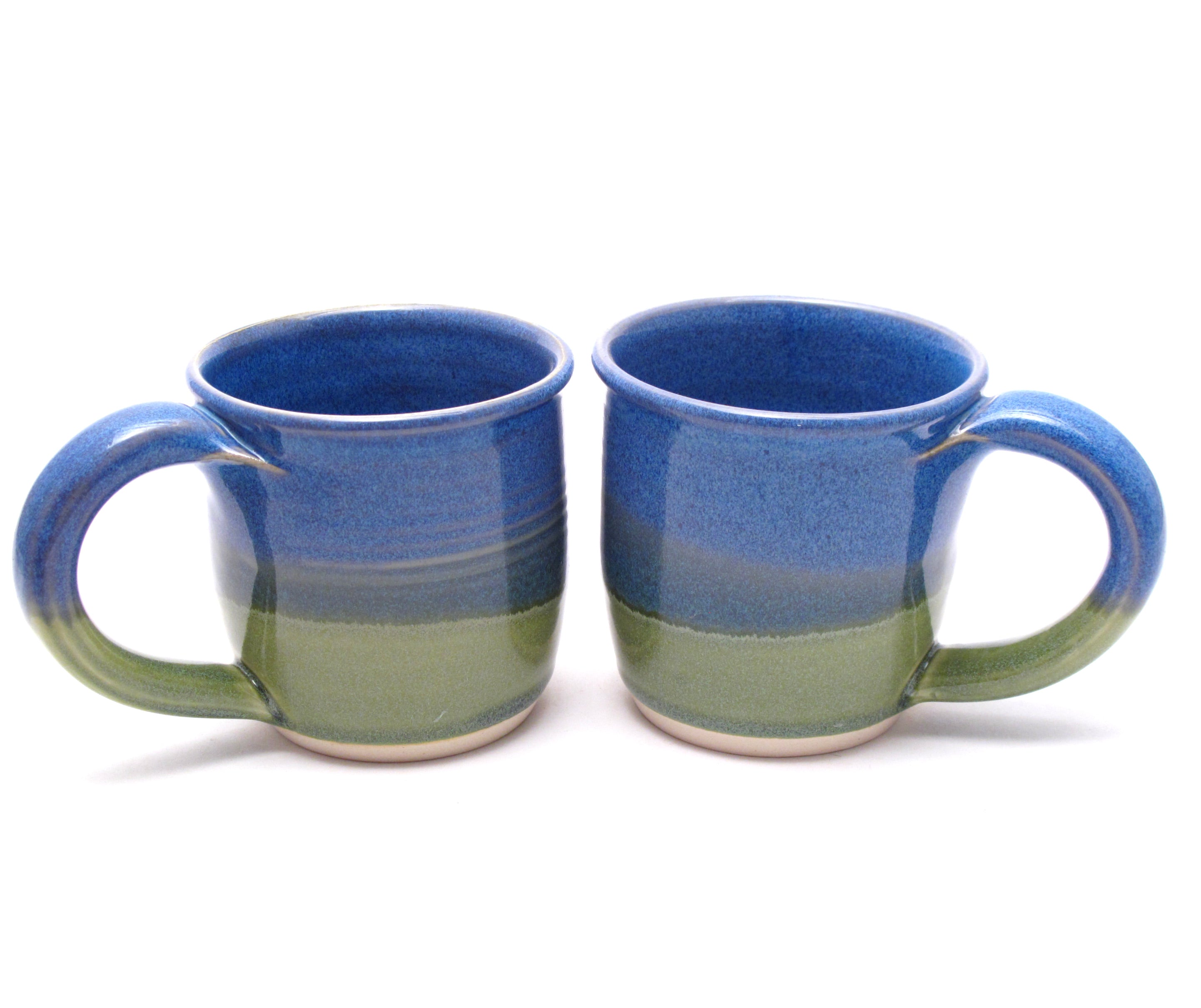 Pair of Blue and Green Mugs