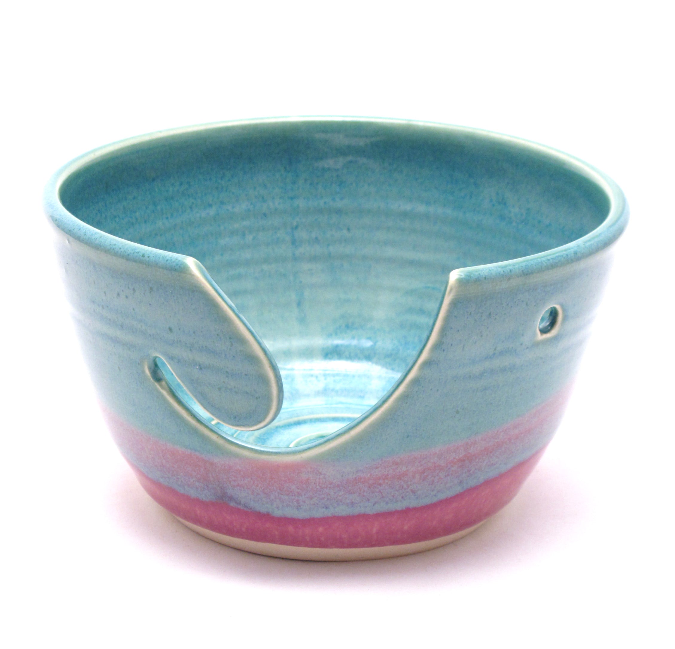 Teal and Lilac Yarn Bowl