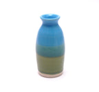 Aqua and Green Bud Vase
