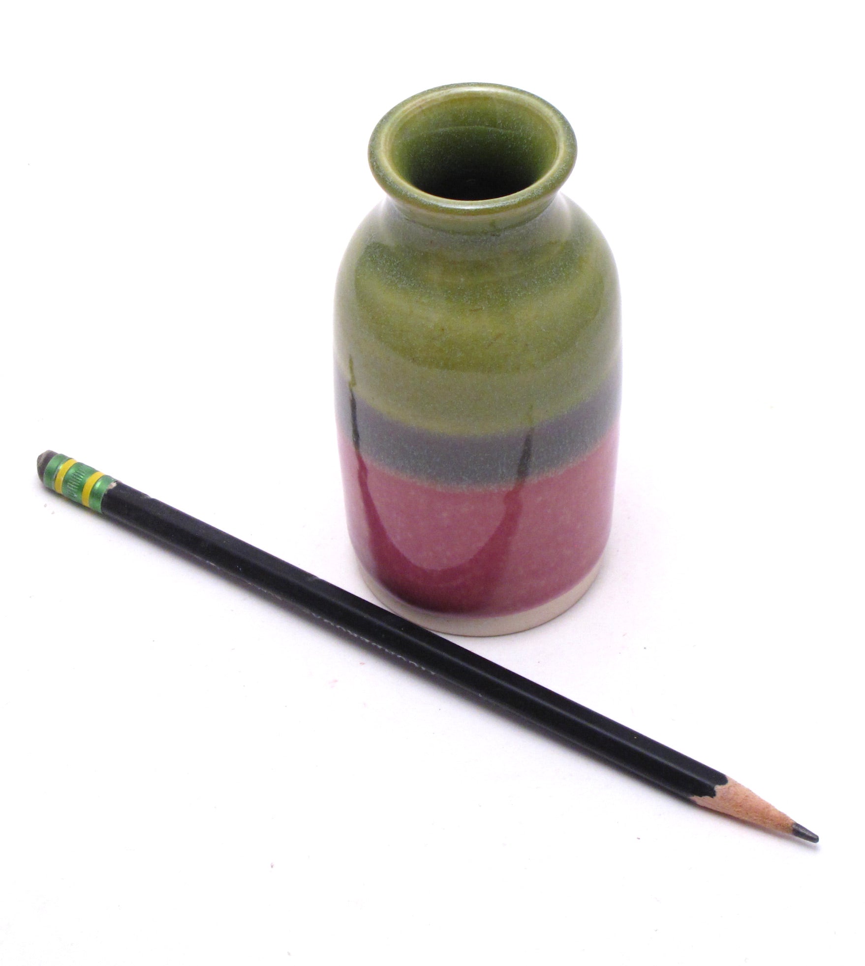 Green and Lilac Bud Vase