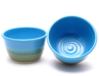 Pair of Aqua and Green Ramen Bowls