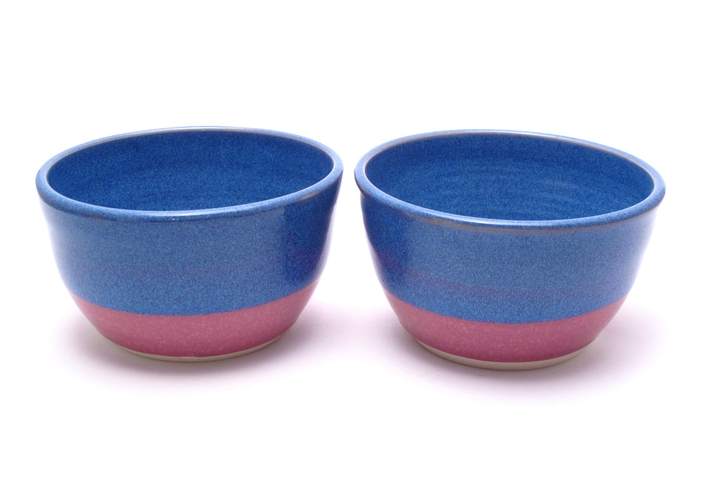 Pair of Blue and Lilac Ramen Bowls