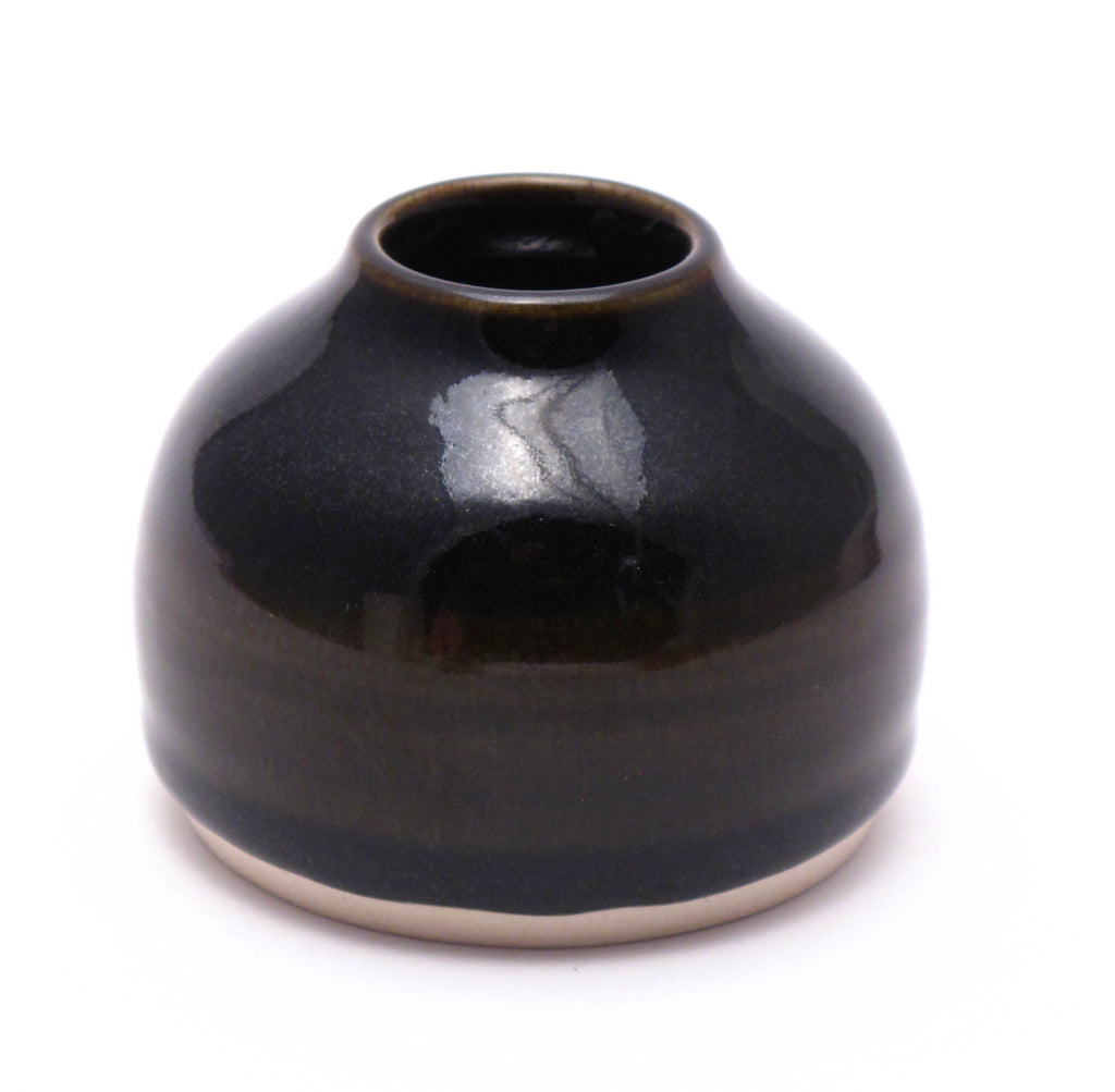 Black and Stone Ikebana Vase
