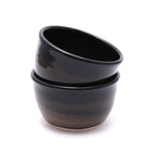 Pair of Black and Stone Cereal Bowls