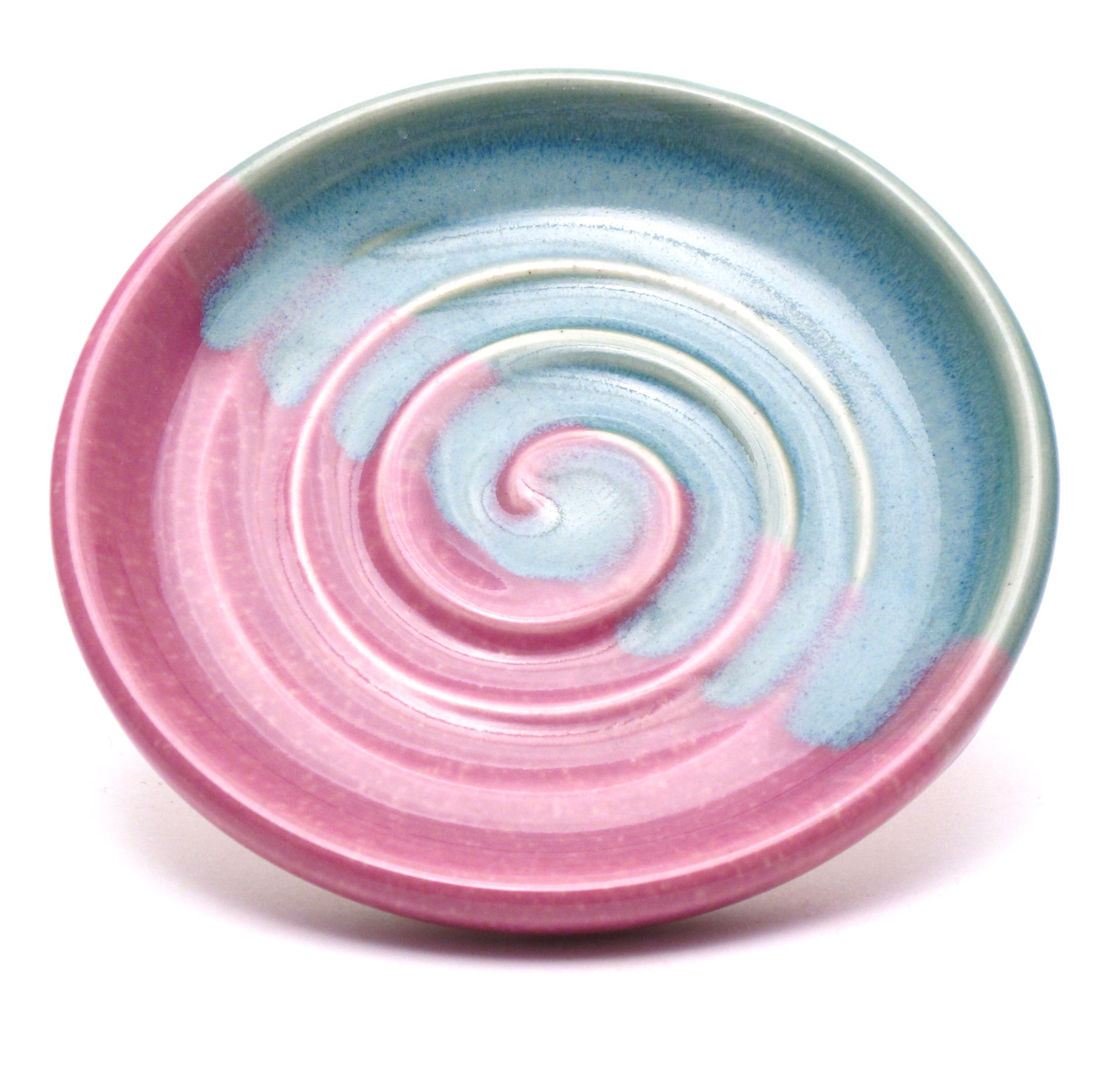 Teal and Lilac Candle Stand / Soap Dish