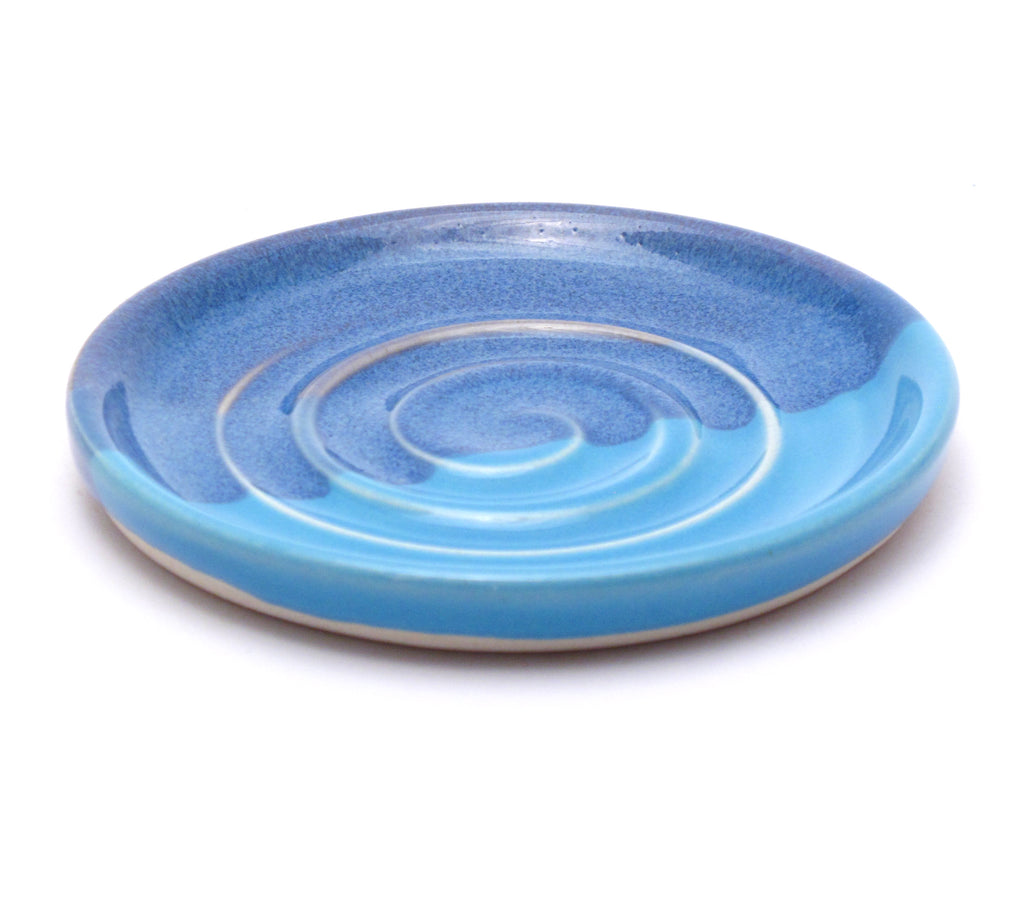 Blue and Aqua Candle Stand / Soap Dish (Copy)