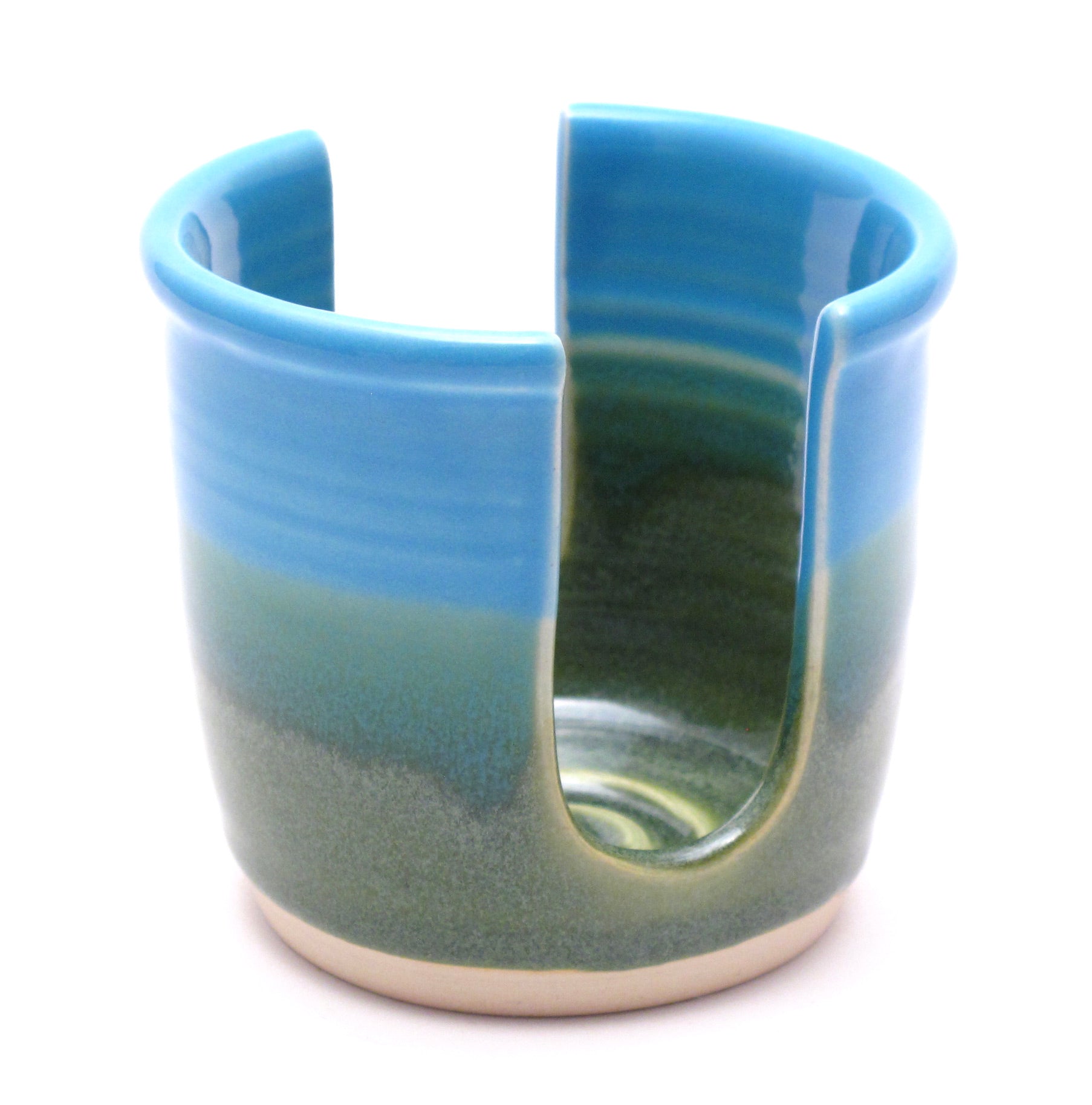 Aqua and Green Sponge Holder