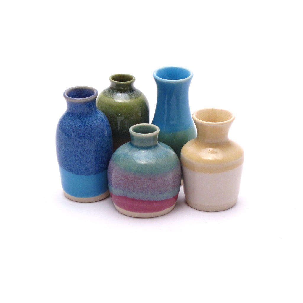 Blues and Greens Mini Vase Collection