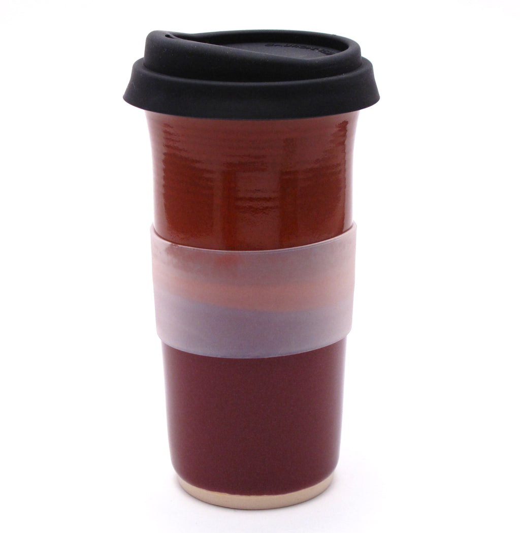Orange and Raspberry Travel Mug