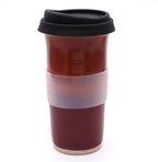 Orange and Raspberry Travel Mug