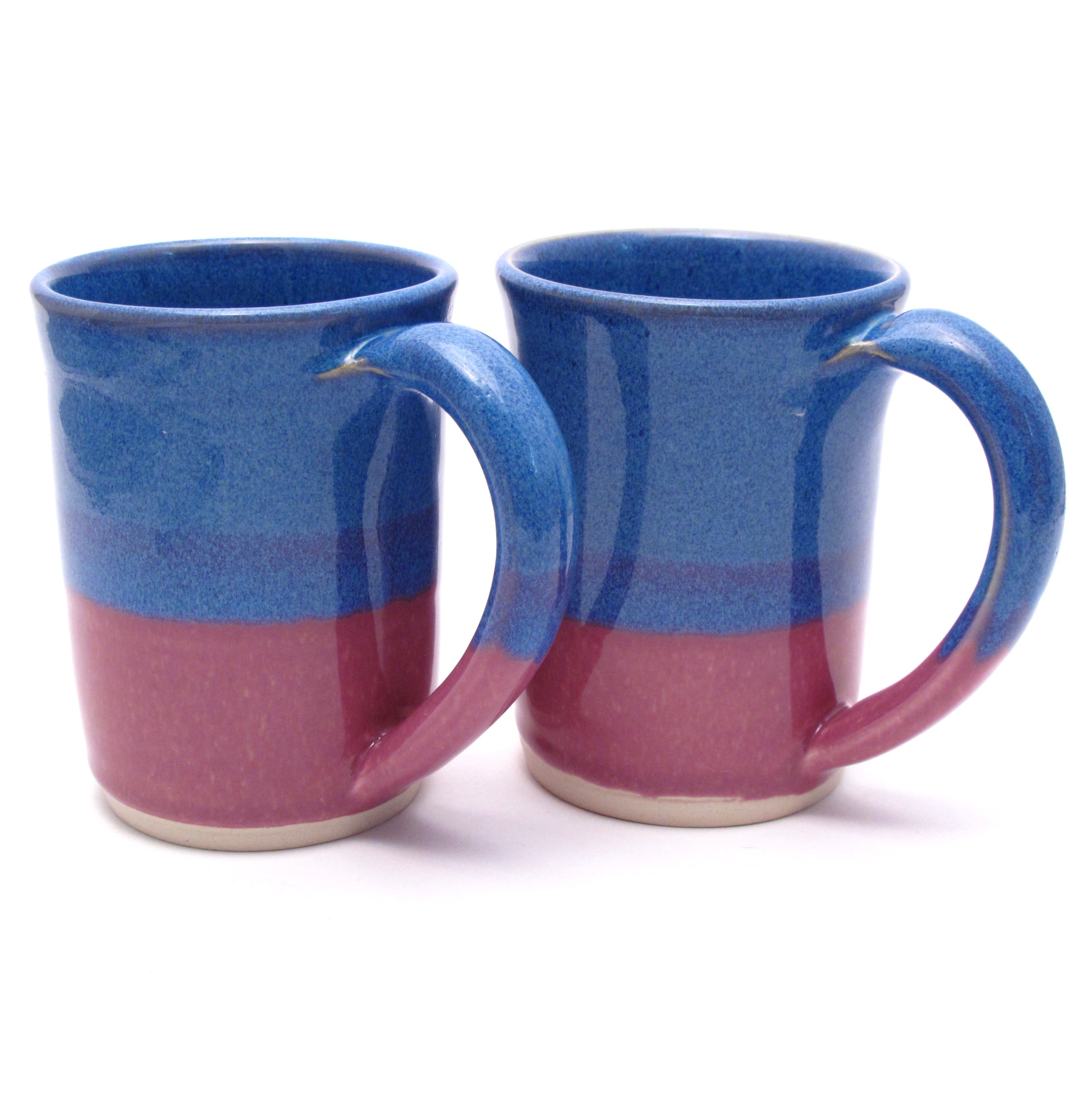 Pair of Blue and Lilac Large Mugs