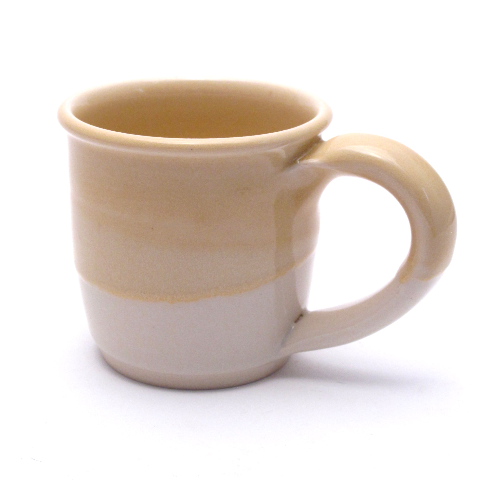 Yellow and White Mug