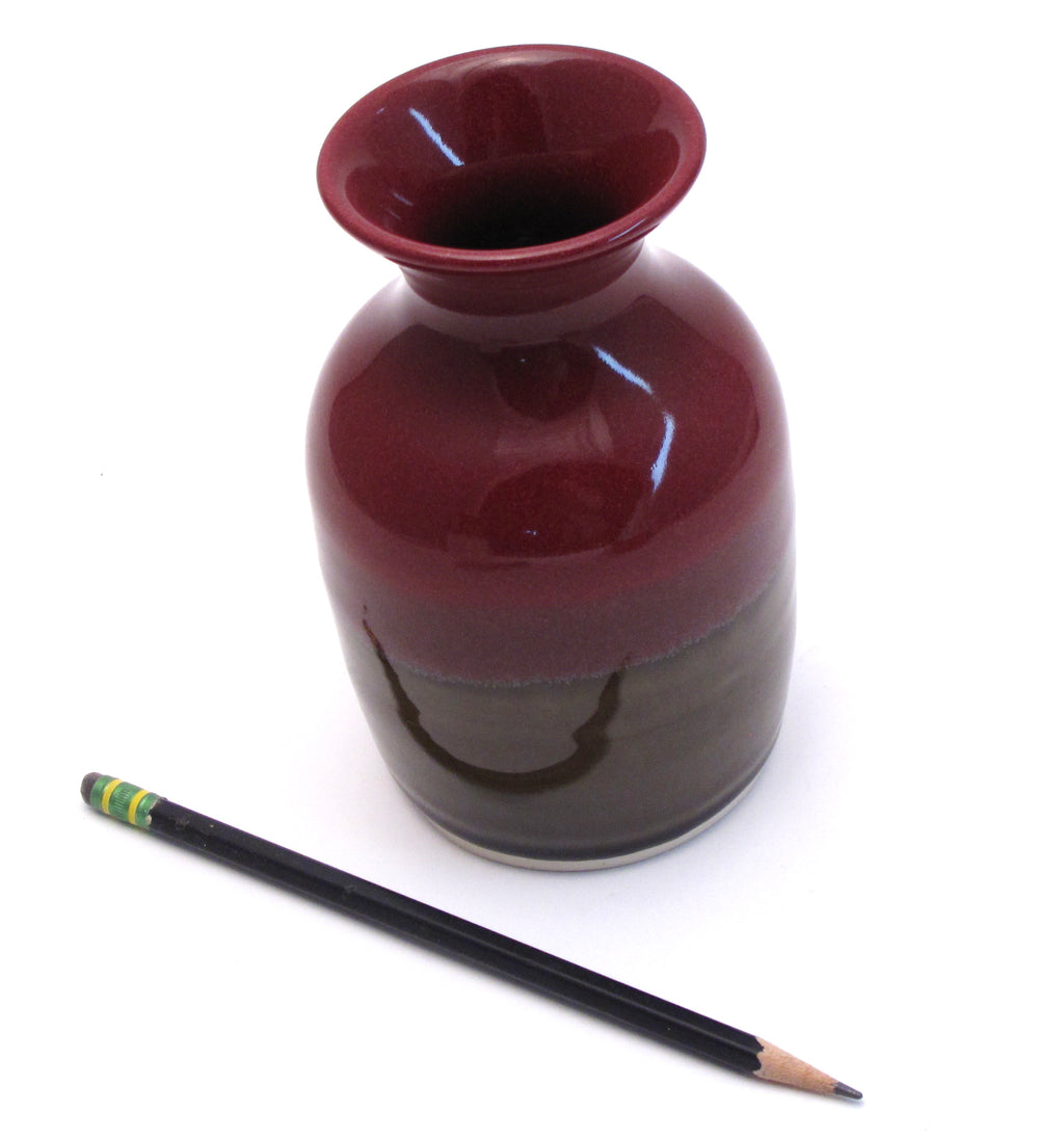 Raspberry and Stone Vase