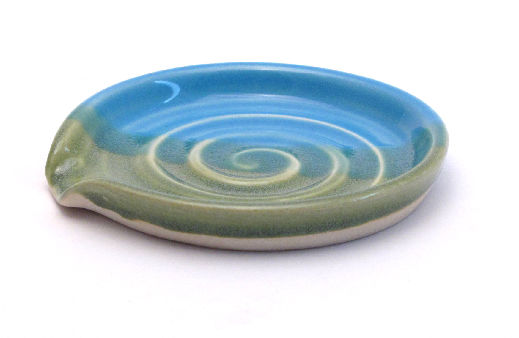 Aqua and Green Spoon Rest