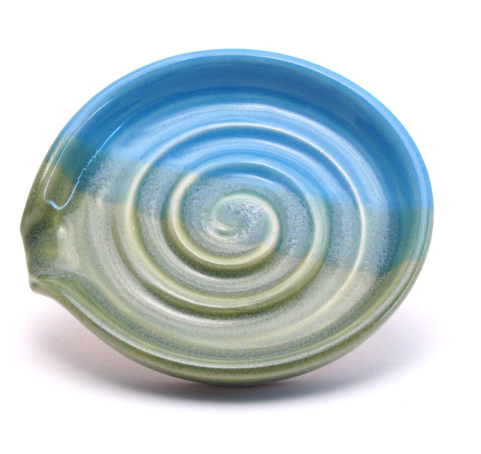 Aqua and Green Spoon Rest