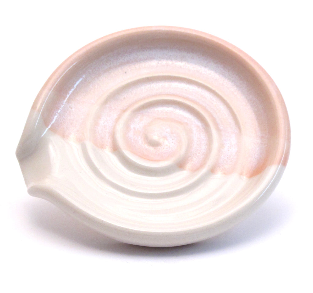 Pink and White Spoon Rest