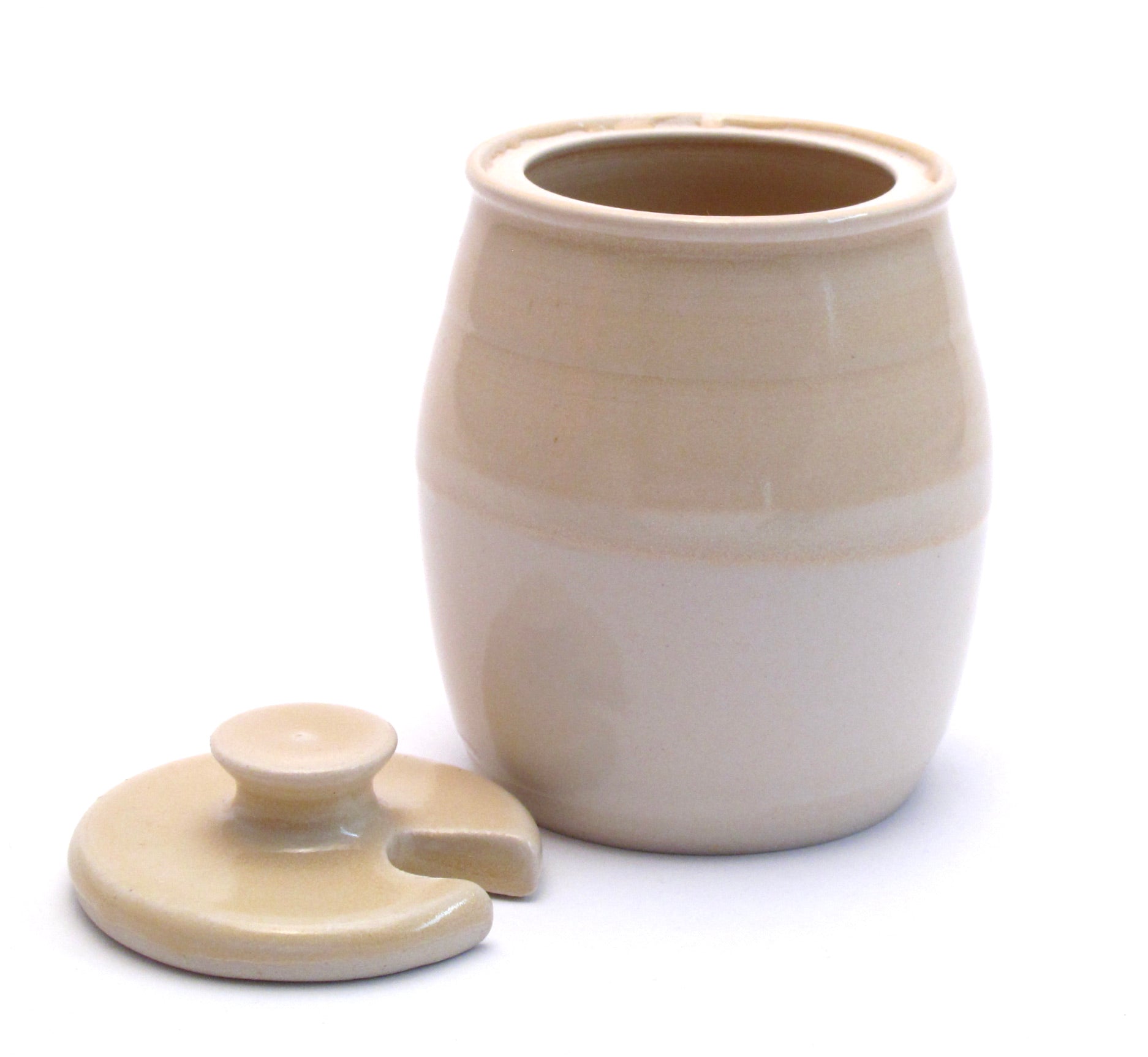 Yellow and White Sugar Bowl