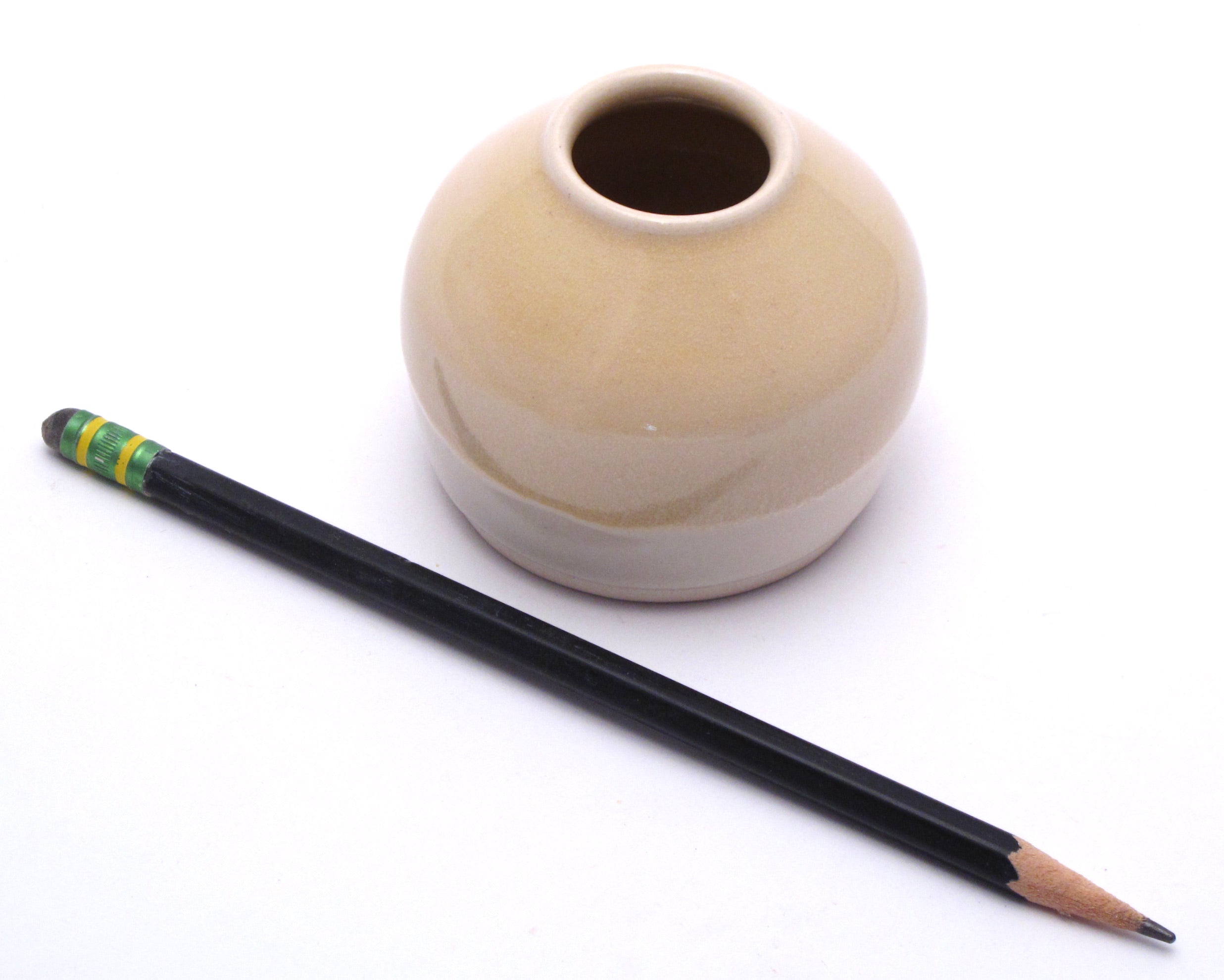 Yellow and White Ikebana Vase