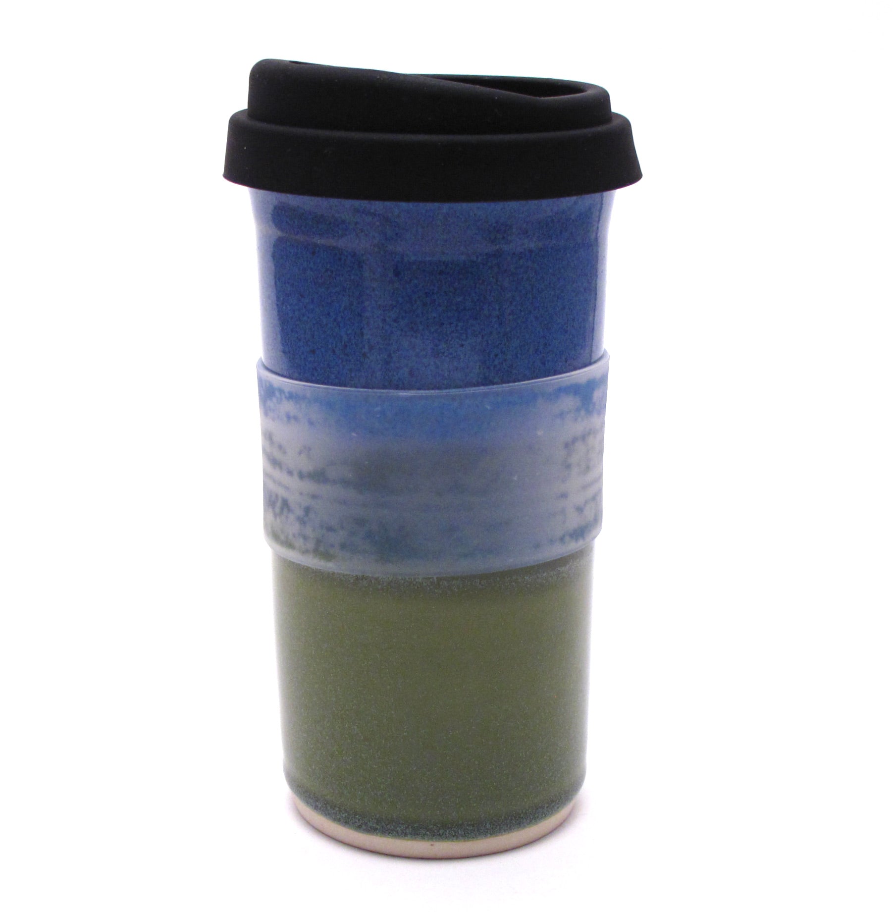 Blue and Green Travel Mug