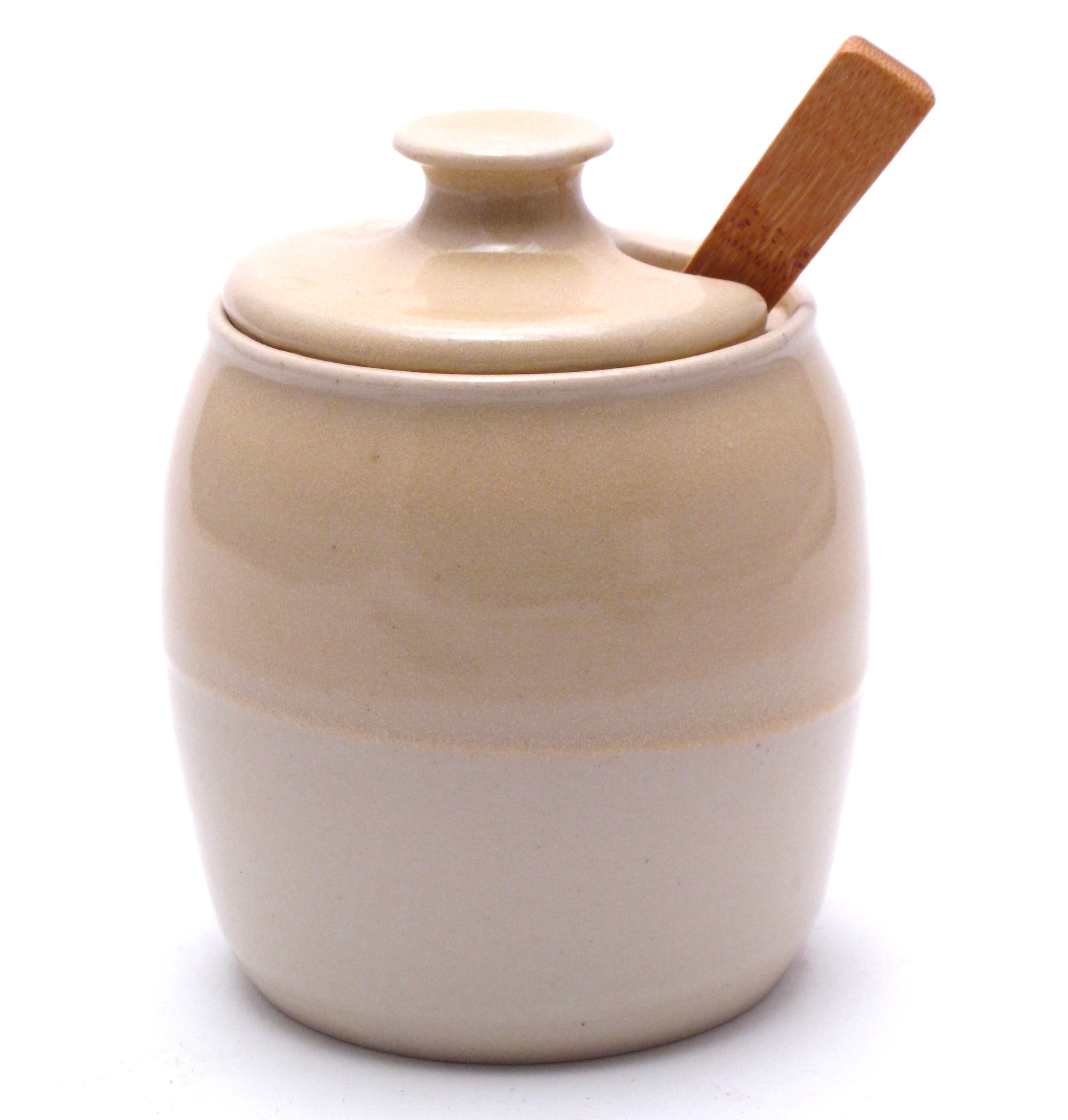 Yellow and White Sugar Bowl