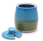 Aqua and Green Sugar Bowl