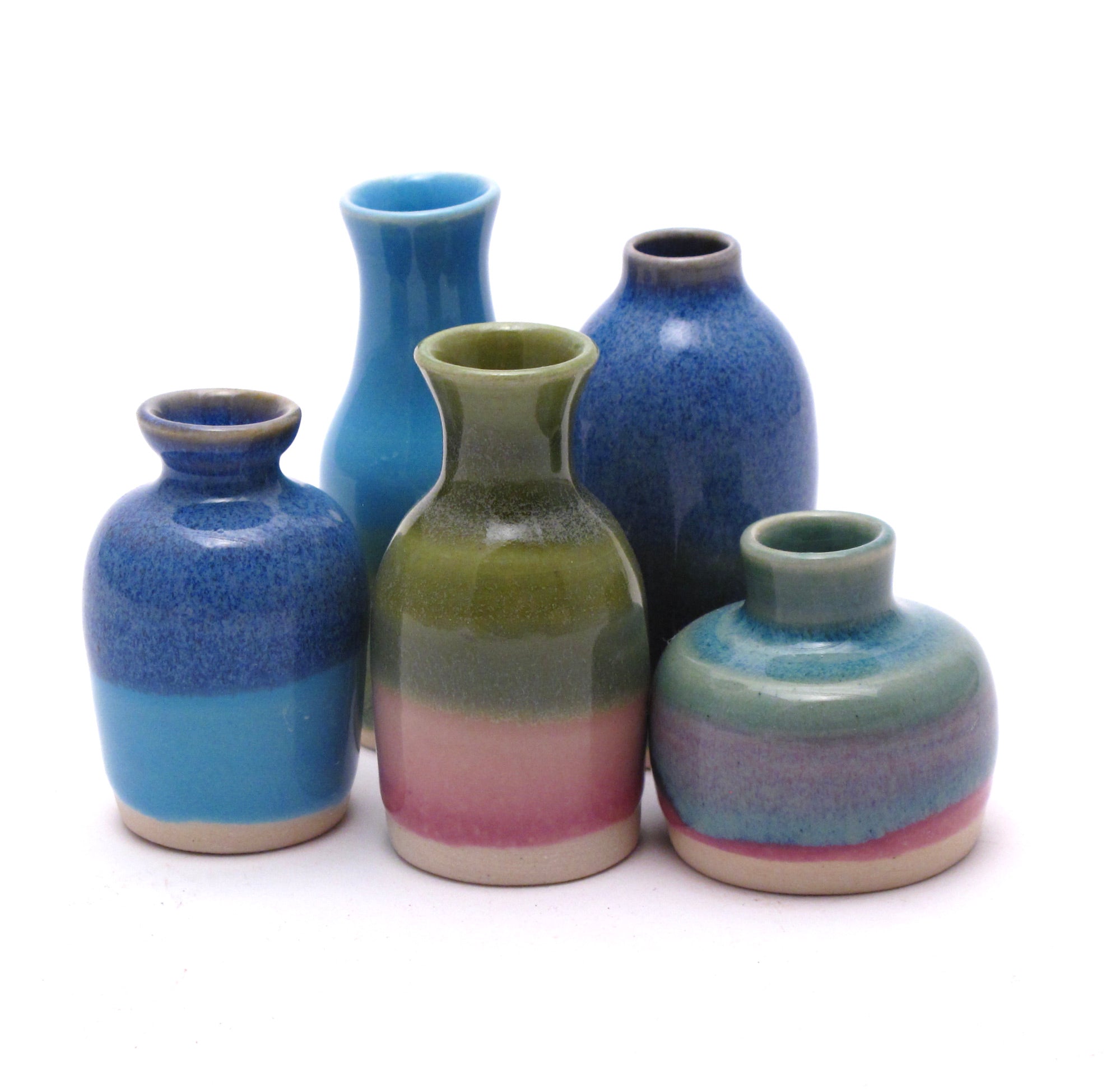 Blues and Greens Mini Vase Collection