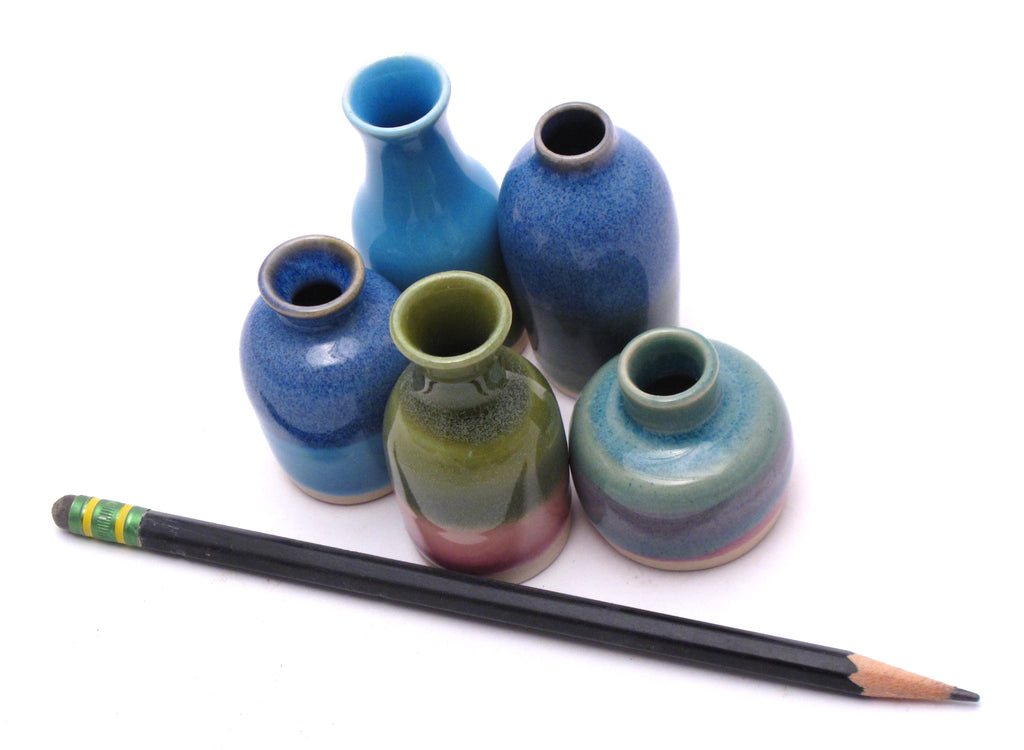 Blues and Greens Mini Vase Collection