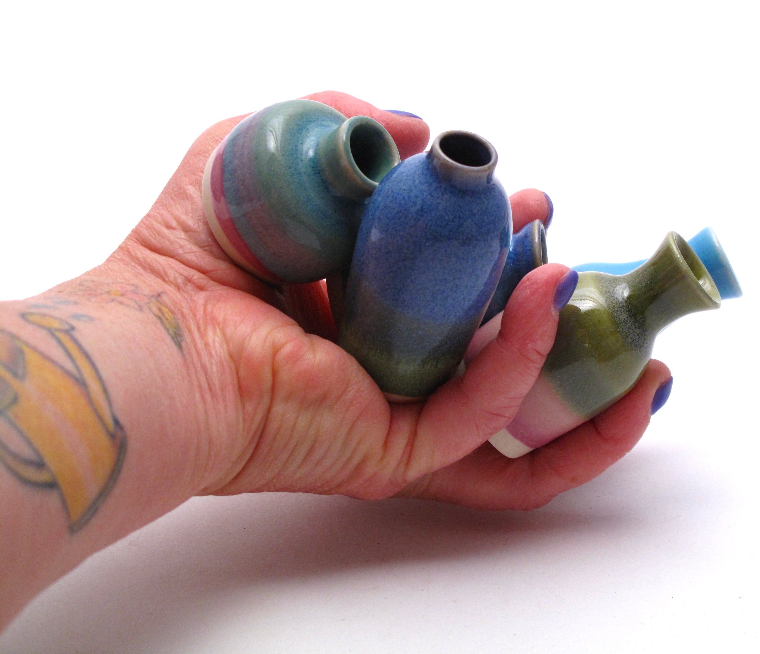 Blues and Greens Mini Vase Collection