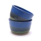 Pair of Blue and Green Cereal Bowls