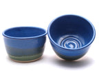 Pair of Blue and Green Cereal Bowls
