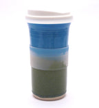 Aqua and Green Travel Mug