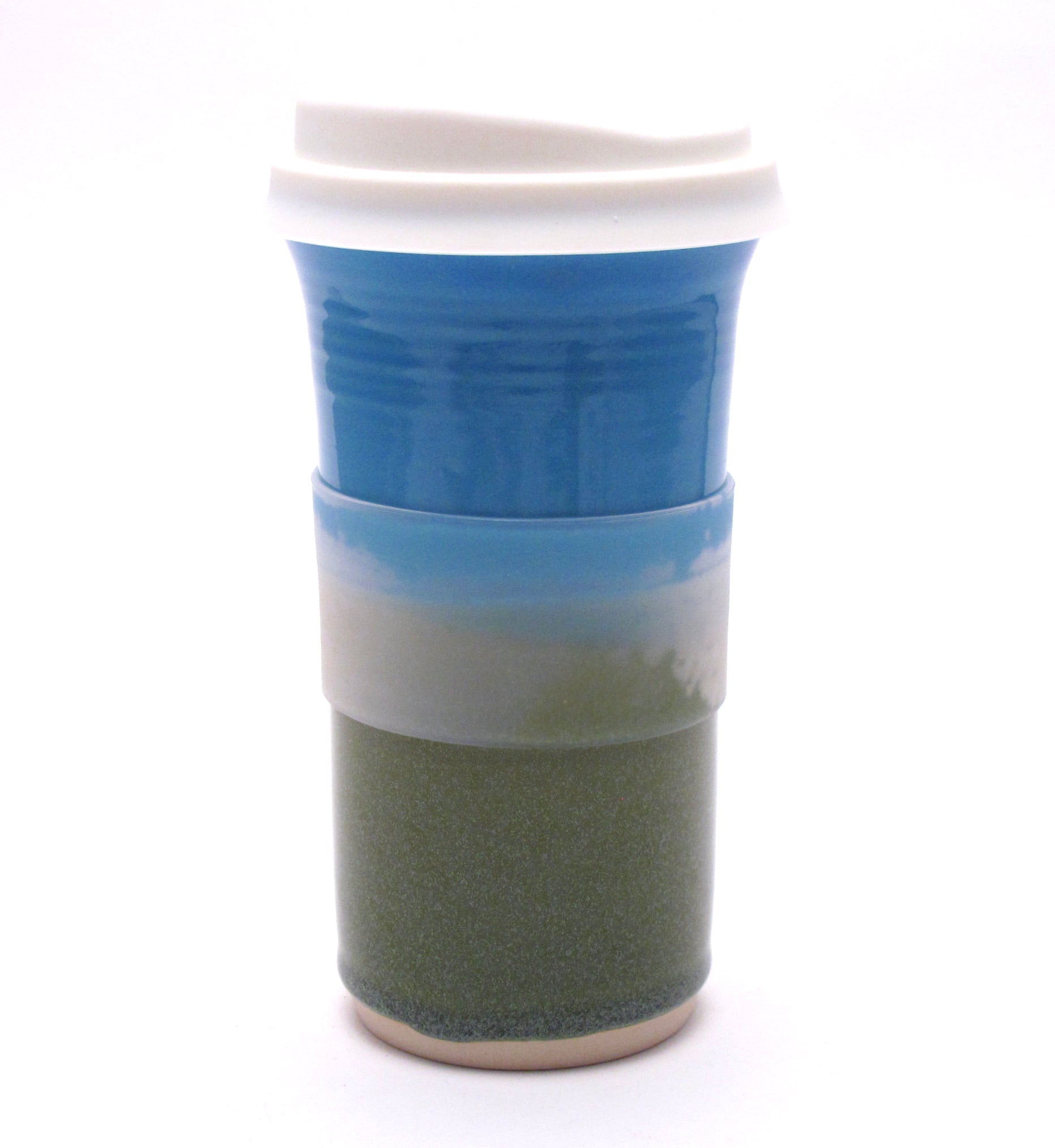 Aqua and Green Travel Mug