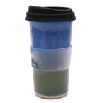 Blue and Green Travel Mug