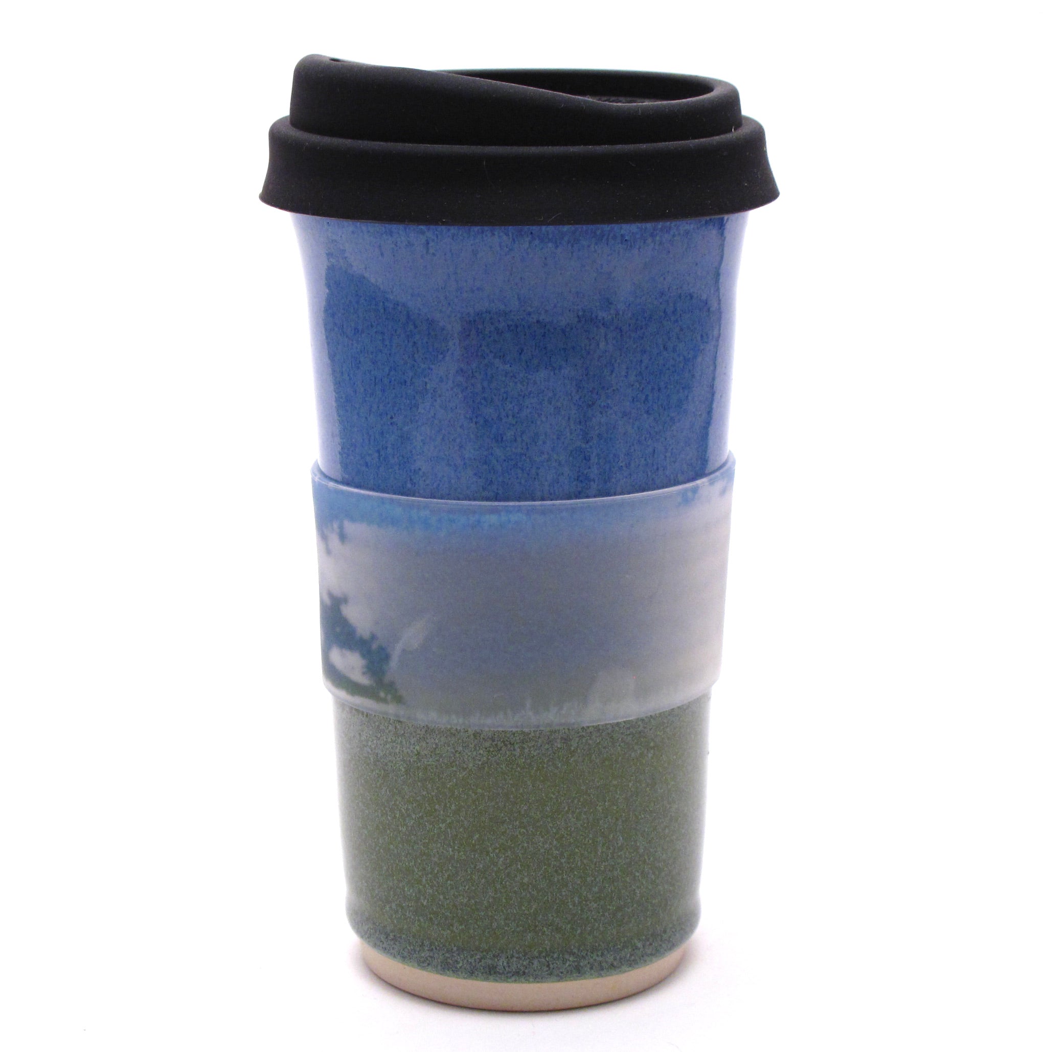 Blue and Green Travel Mug