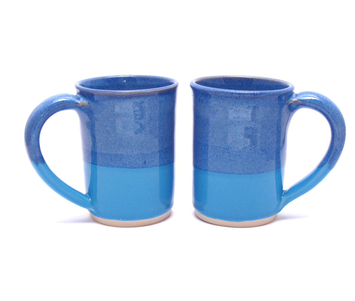 Pair of Blue and Aqua Large Mugs