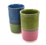 Pair of Yellow and White Tumblers