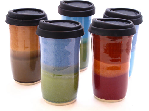 Green and Lilac Travel Mug