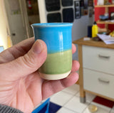 Pair of Blue and Green Shot Cups