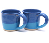 Pair of Blue and Aqua Mugs