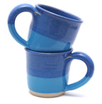Pair of Blue and Aqua Mugs