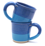 Pair of Blue and Aqua Mugs