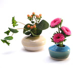 Green and Lilac Ikebana Vase